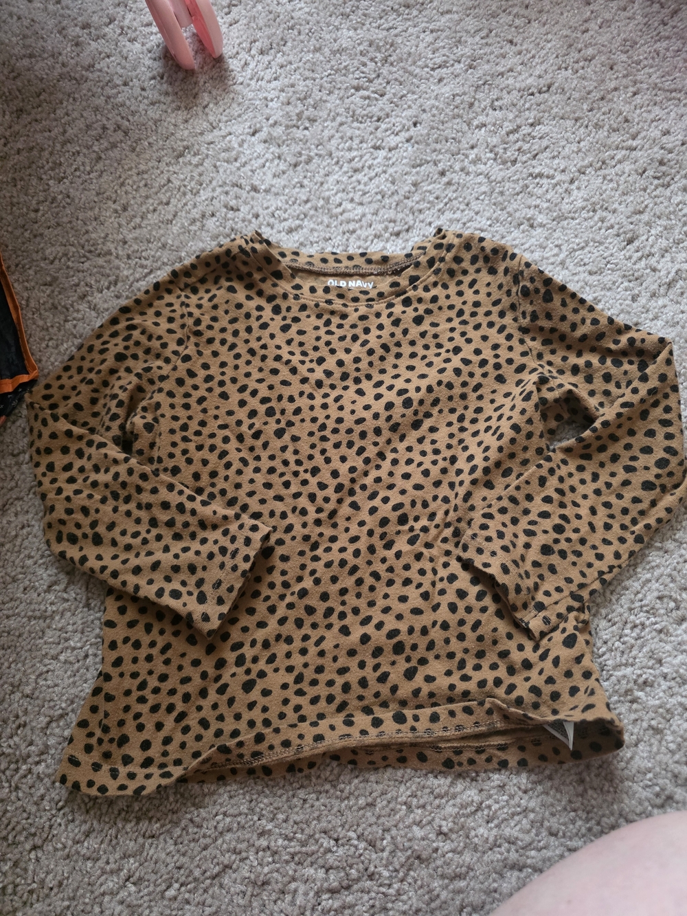 Old Navy Brown Cheetah Print Long Sleeve Top